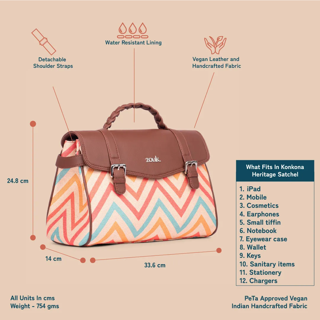 Konkona Heritage Satchel Bag - WavBeach