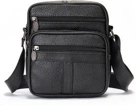 Leather Crossbody Bag Men, Smartphone Messenger Shoulder Holster Wallet Bag