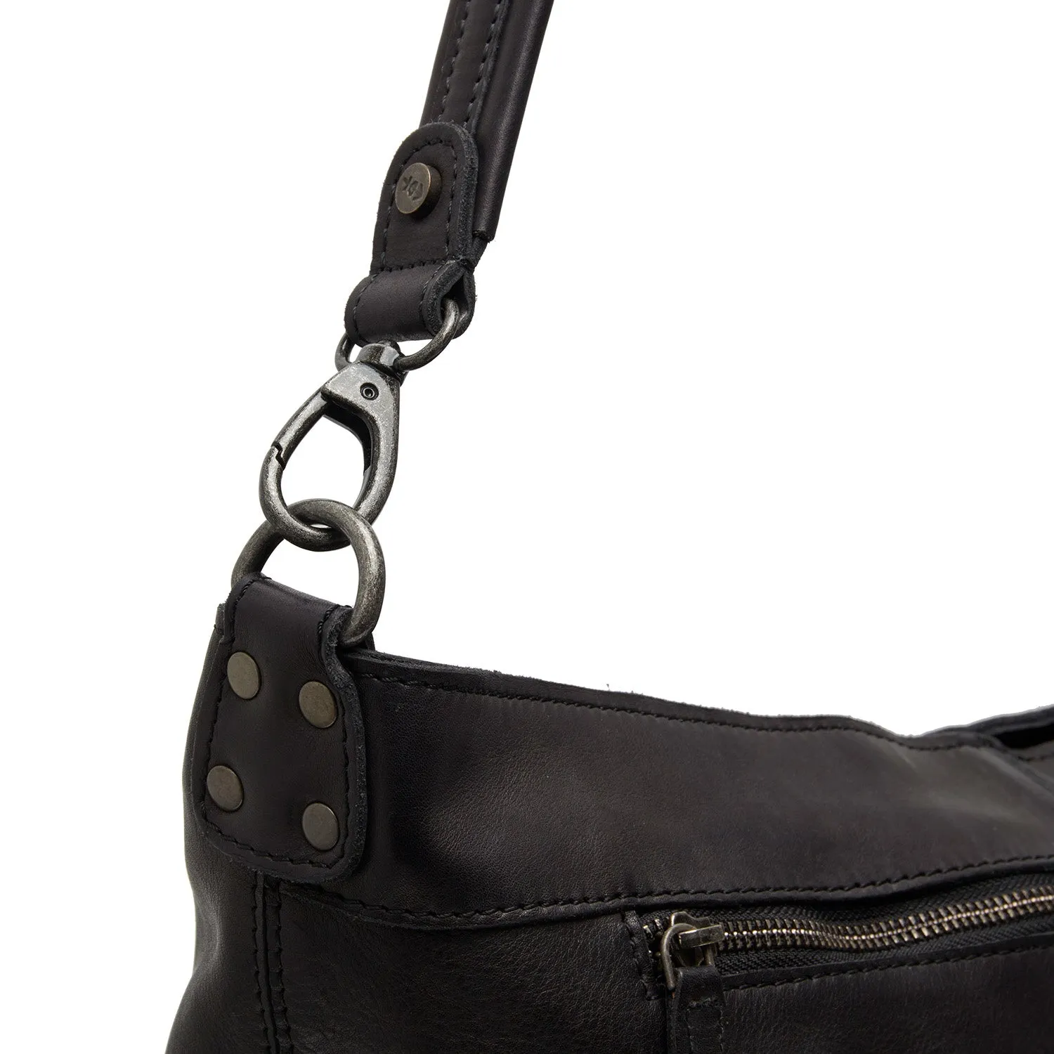 Leather Shoulder Bag Black Bolivia
