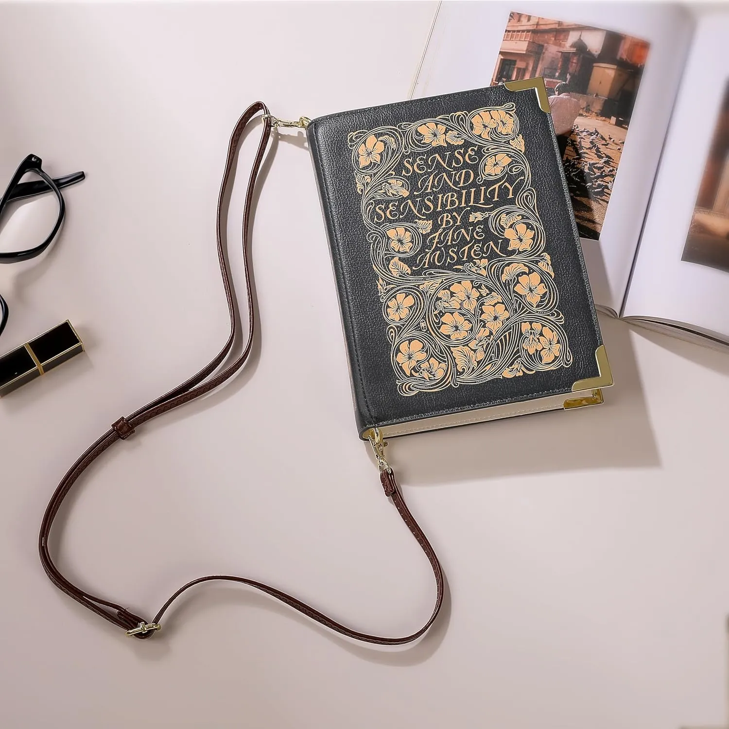 Literary Book Purse Collection  Classic Novel-Inspired PU Leather Crossbody Bags, Perfect Gift for Book Lovers