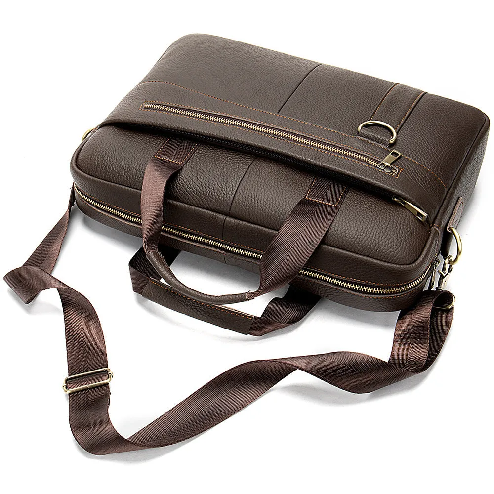 Men's leather shoulder bag Computer Bag Messenger Bag Portfolio Folder Organizer Messenger Bag Leather bag 3212