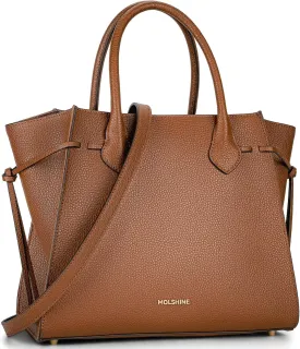 molshine Genuine Leather Tote Bags,Large Capacity Casual Top Handle Shoulder Handbag Crossbody Bag for Women Lady DLK0020