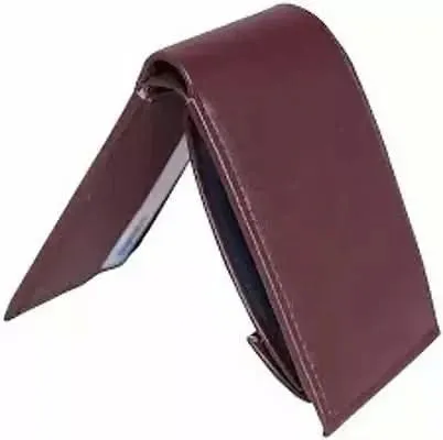 Multispace Designer Brown Album Leatherette Textured Wallets For Men