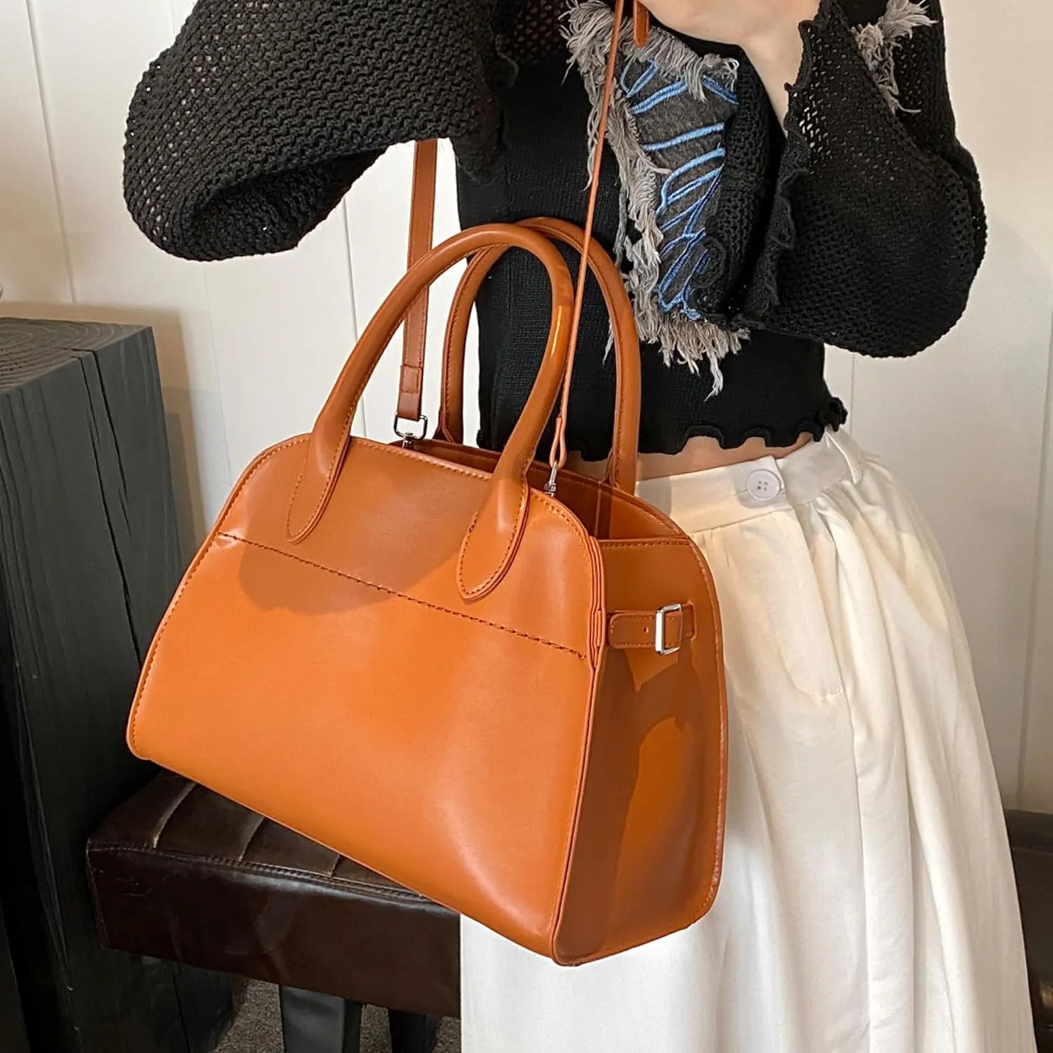 MYHOZEE Satchel Bag for Women,Crossbody Purse Top Handle Handbags Small Ladies Tote Shoulder Bag