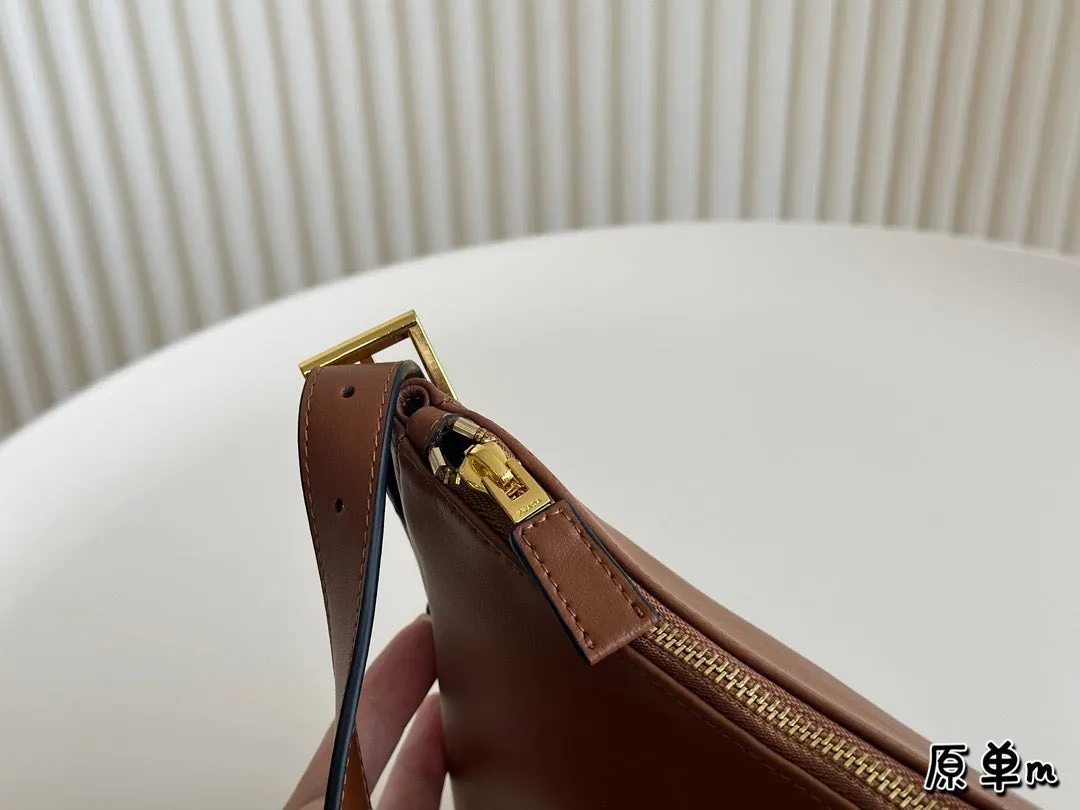 PD313 Prada Aimée Large Suede Shoulder Bag / 9x15.3x4.7inch