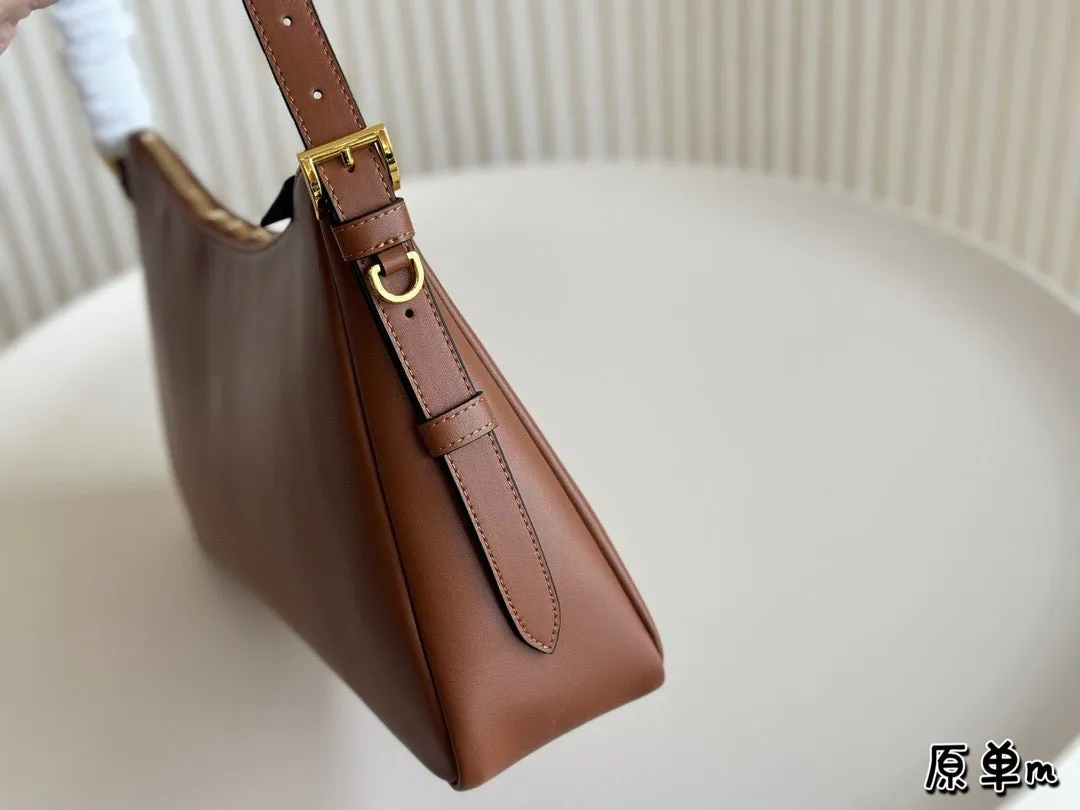 PD313 Prada Aimée Large Suede Shoulder Bag / 9x15.3x4.7inch