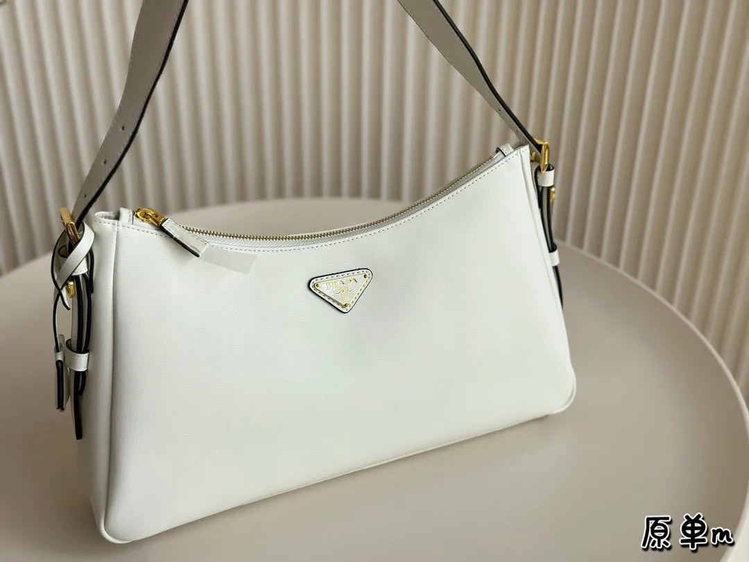 PD313 Prada Aimée Large Suede Shoulder Bag / 9x15.3x4.7inch