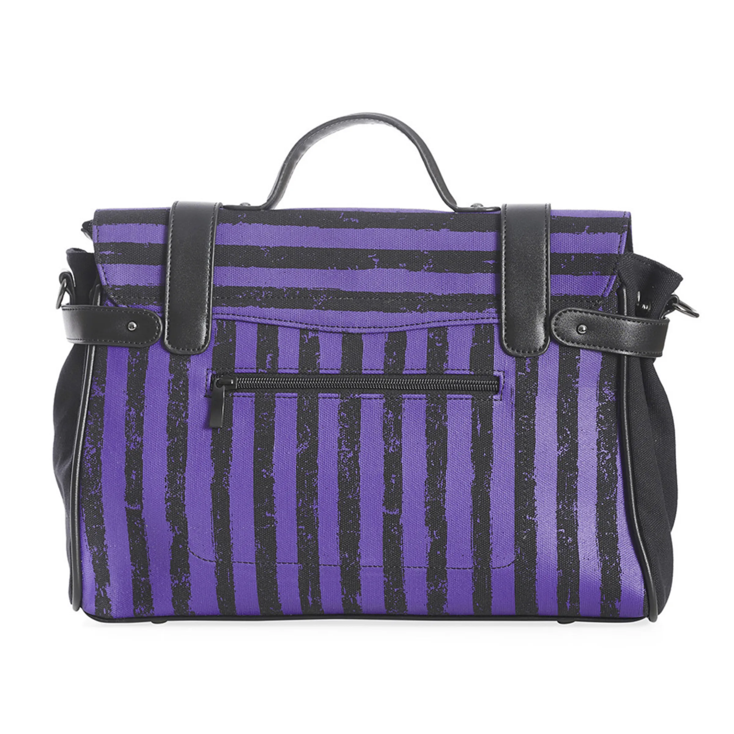 Purple Stripe Messenger Bag
