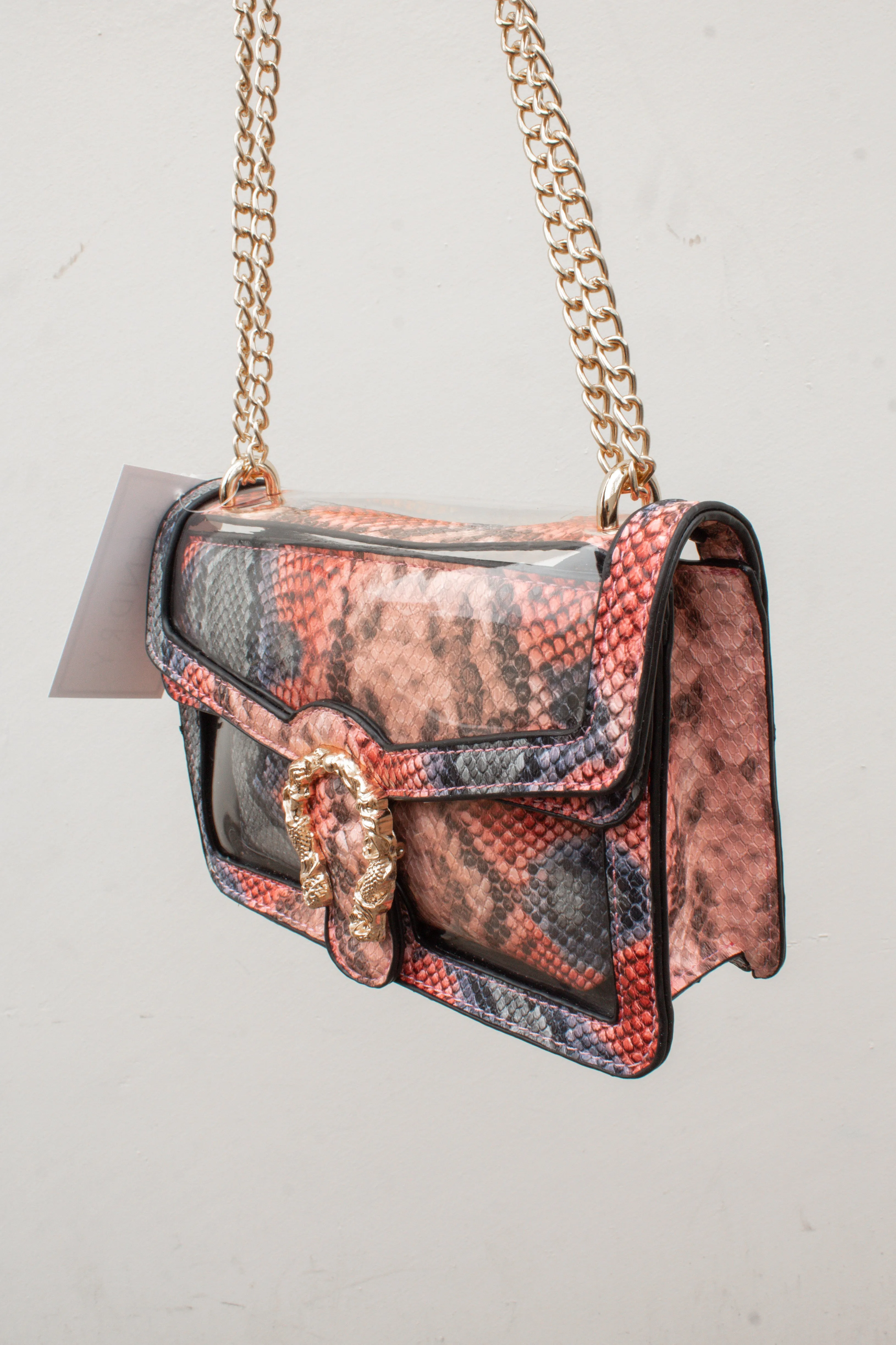 Python Print Clear Crossbody Bag