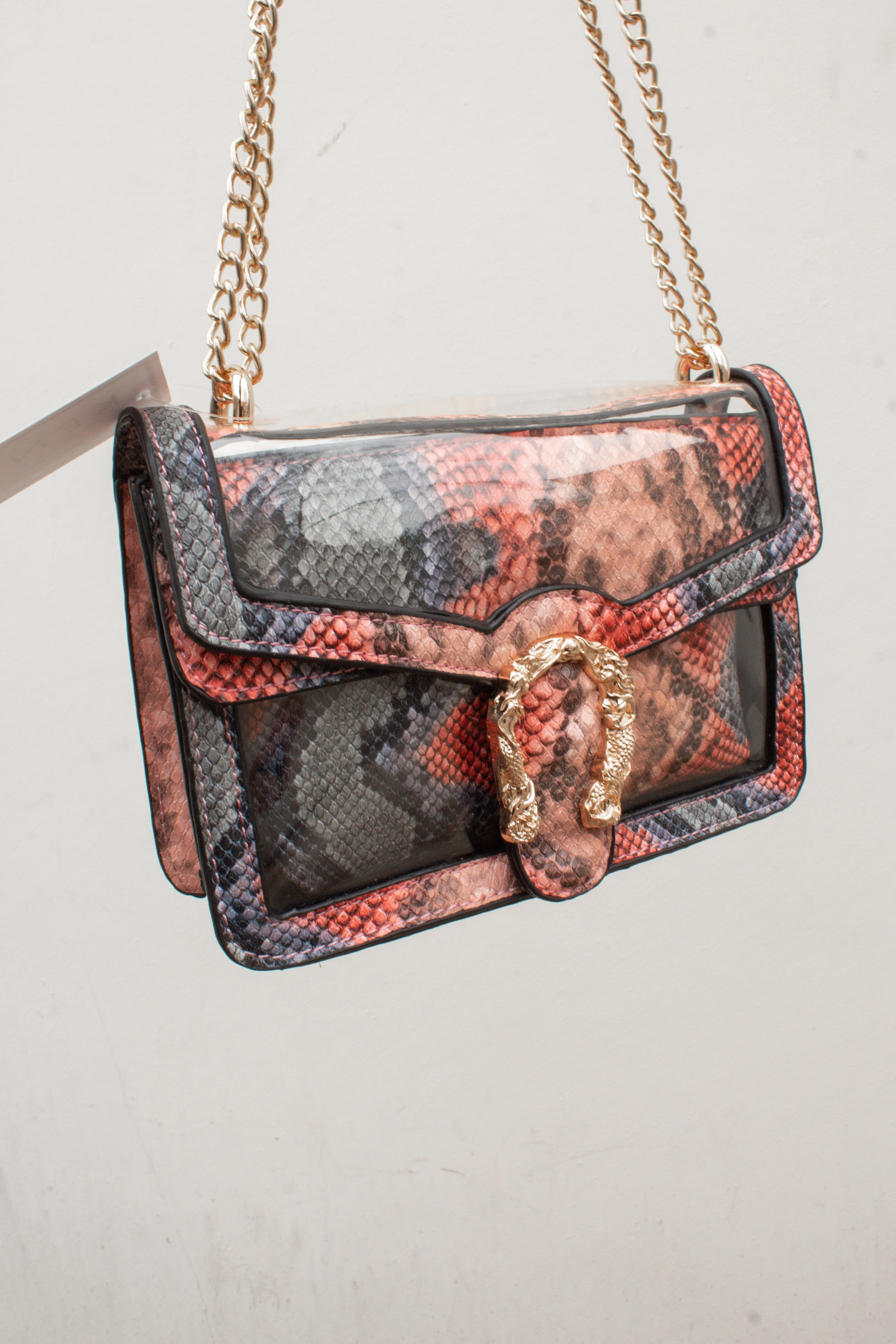 Python Print Clear Crossbody Bag