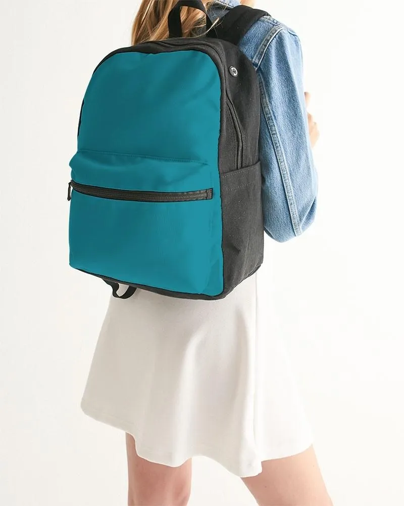 Shaded Cyan Canvas Backpack | C100M0Y25K30