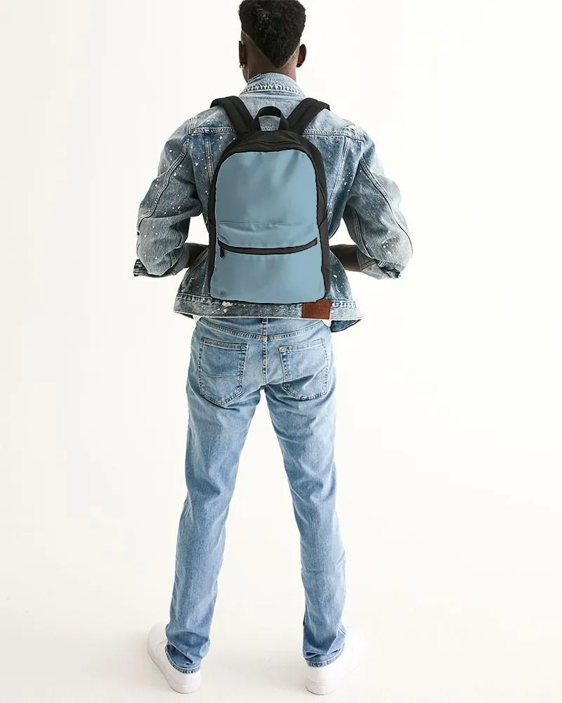 Shaded Pale Pastel Cyan Gray Canvas Backpack | C30M0Y0K30