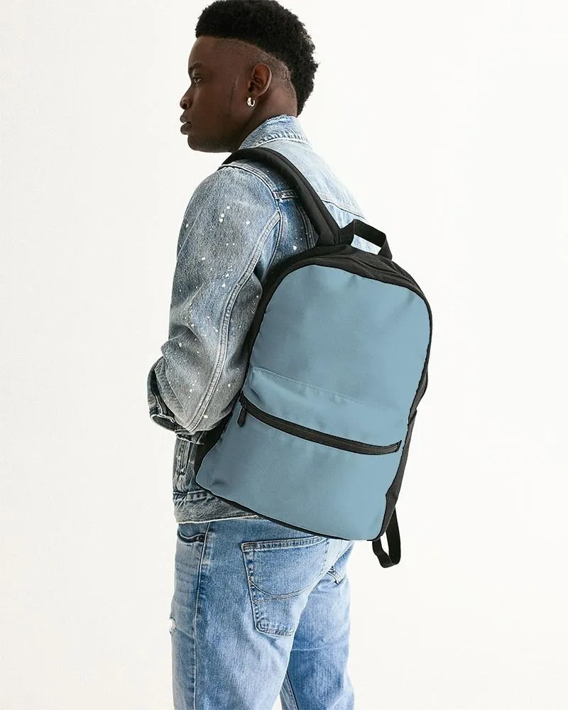 Shaded Pale Pastel Cyan Gray Canvas Backpack | C30M0Y0K30