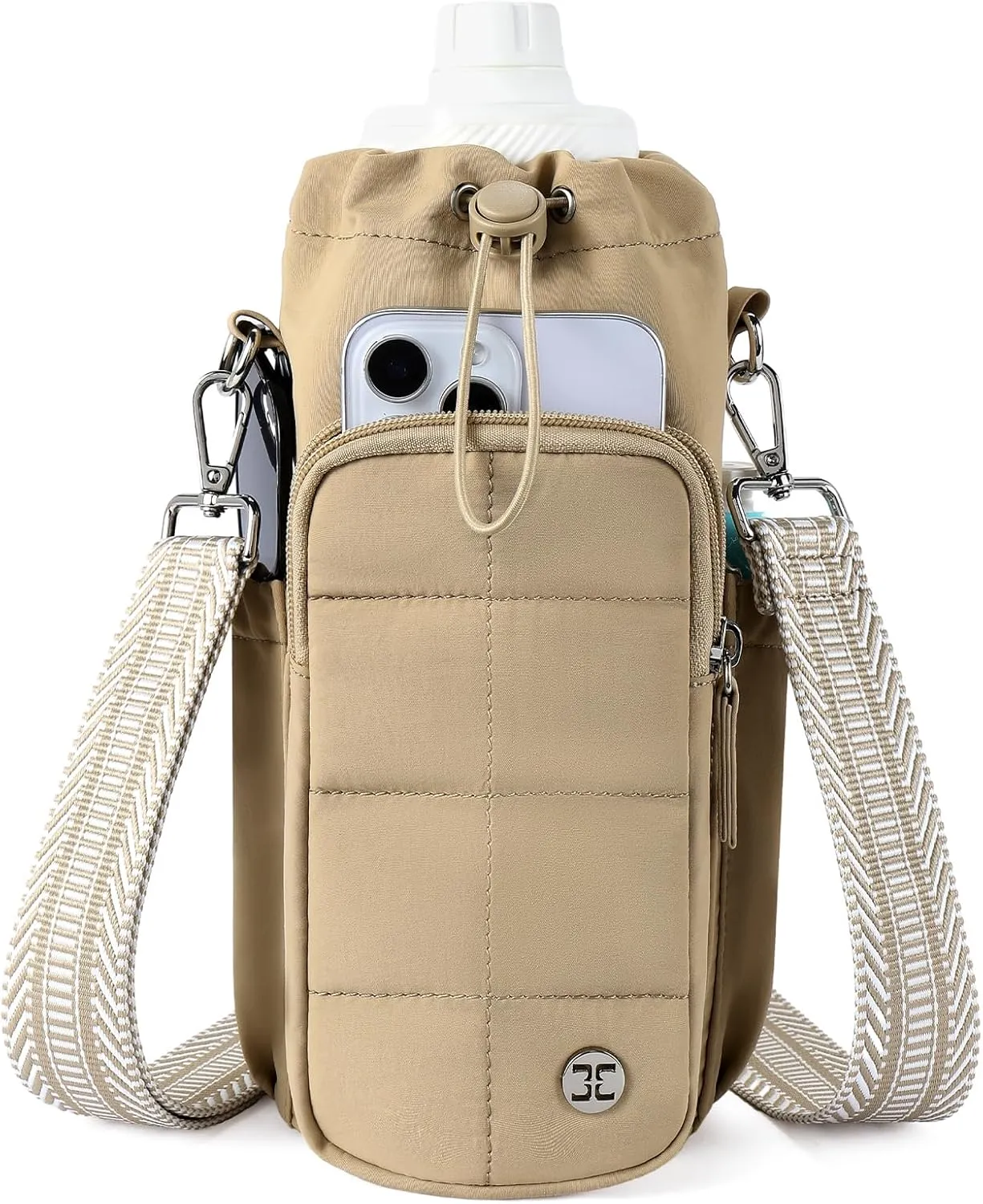 Telena Water Bottle Holder with Strap 40 oz Crossbody Water Bottle Bags for Women Men Walking, Running