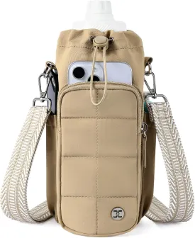 Telena Water Bottle Holder with Strap 40 oz Crossbody Water Bottle Bags for Women Men Walking, Running