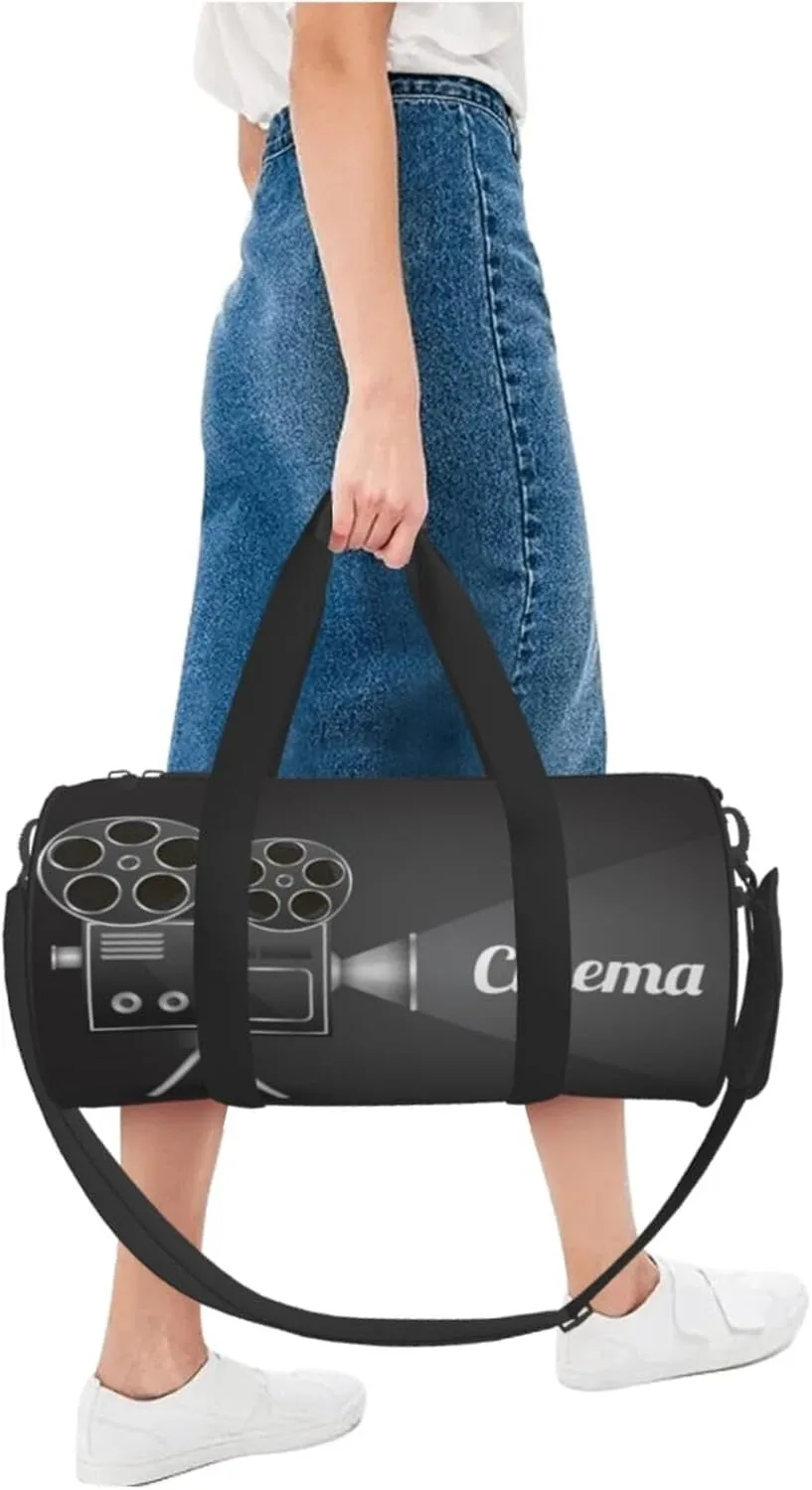 Travel Duffle Bag for Men Women, Cinema Camera Projector Duffle Bags for Sport Gym Overnight Luggage
