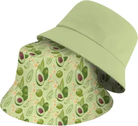 Unisex Print Double Side Wear Summer Reversible Sun Fishing Bucket Hat for Men Women Teens,Tropic Vibes