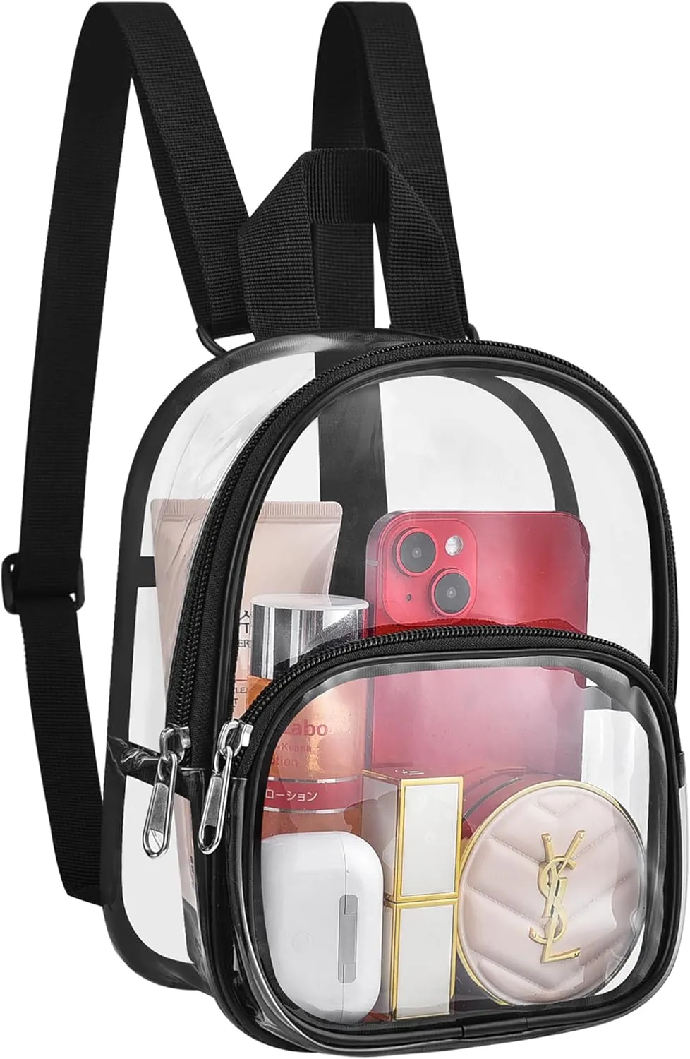 USPECLARE Clear Mini Backpack Stadium Approved for Girls, for Concert, Festival, Sport Events&Daily Use